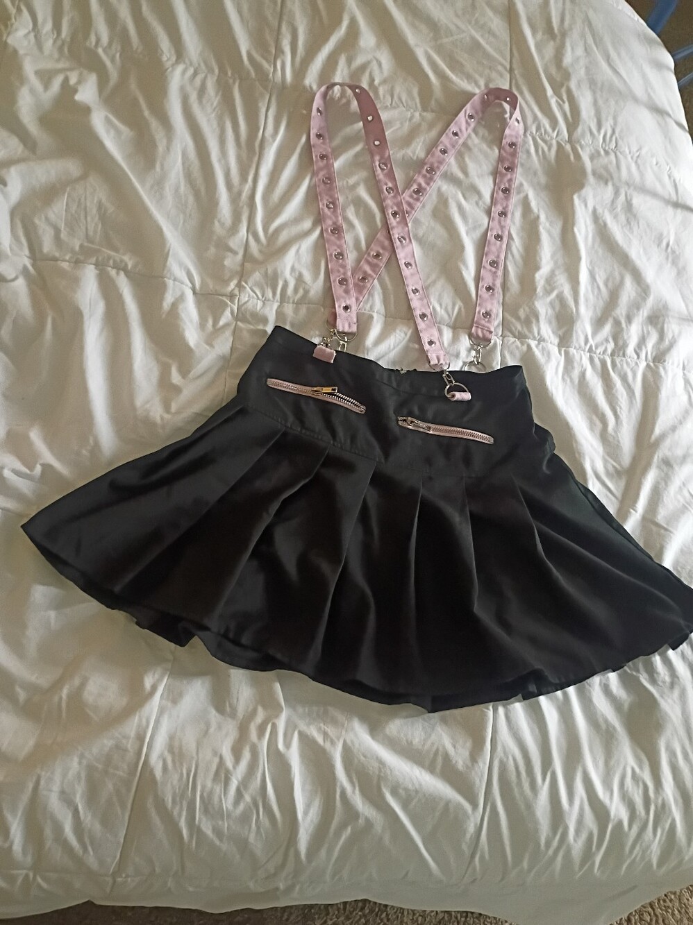 Black Pleated skater skirt
